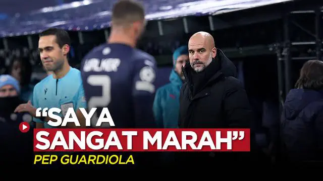 VIDEO Liga Champions: Kemarahan Pep Guardiola kepada Bek Man City, Kyle Walker