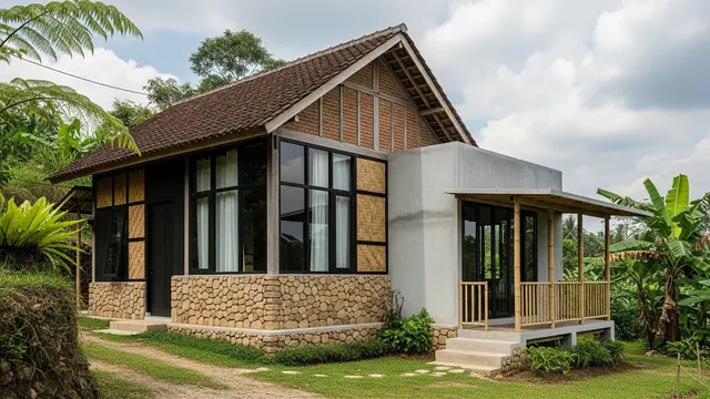 Ide Transformasi Rumah Kuno Pedesaan Jadi Tampak Kekinian/Ilustrasi AI