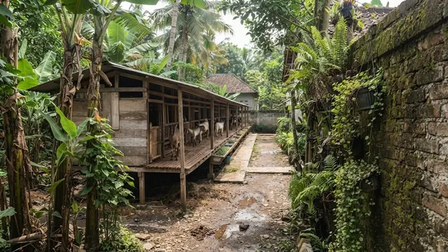 Kandang Kambing Model Panggung Memanjang