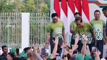 Presiden Joko Widodo (Jokowi) saat menghadiri Nusantara TNI Fun Run 2024 di IKN. (Foto: Istimewa)