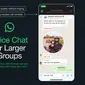 WhatsApp luncurkan fitur Voice Chat atau Obrolan Suara untuk grup yang lebih besar (WhatsApp)