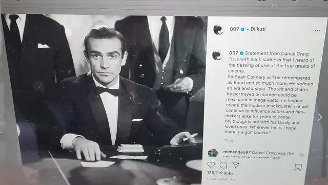 Unggahan Daniel Craig. (Foto: Instagram terverifikasi @007)