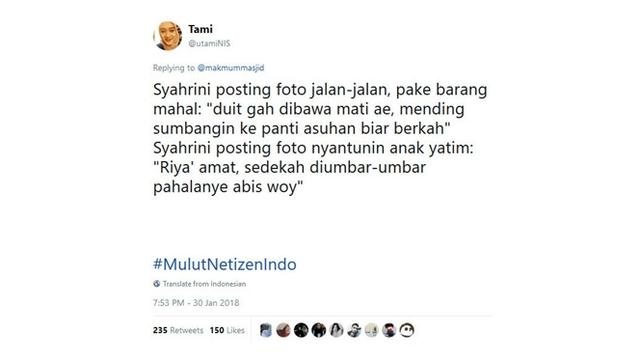 7 Cuitan Mulut Netizen Indonesia, Nyinyirnya Nampol - Citizen6 Liputan6.com