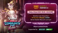 Live Streaming Vidio Community Cup Ladies Season 2 PUBGM Series 2 di Vidio, Rabu 30 Juni 2021. (Sumber : dok. vidio.com)