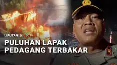 Puluhan lapak pedagang di Lamongan hangus terbakar. Banyaknya bahan yang mudah terbakar membuat api sulit dipadamkan.