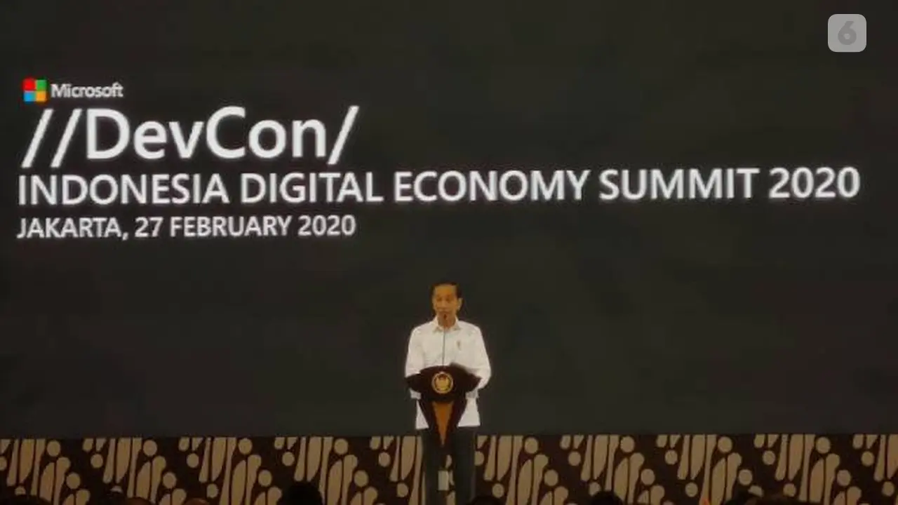 Presiden Joko Widodo di Indonesia Digital Economy Summit 2020