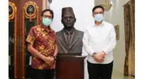 Gubernur Sumbar bertemu dengan Anggota DPR RI Komisi III, yang juga bakal calon Gubernur Sumbar Mulyadi. (Istimewa)