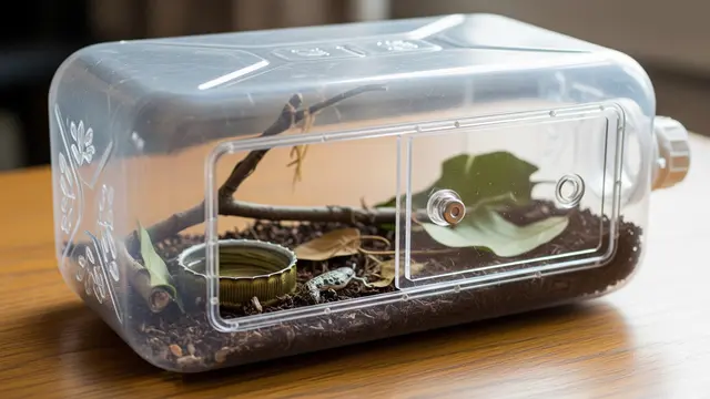 Kandang Reptil Mini atau Serangga dengan Pintu Geser