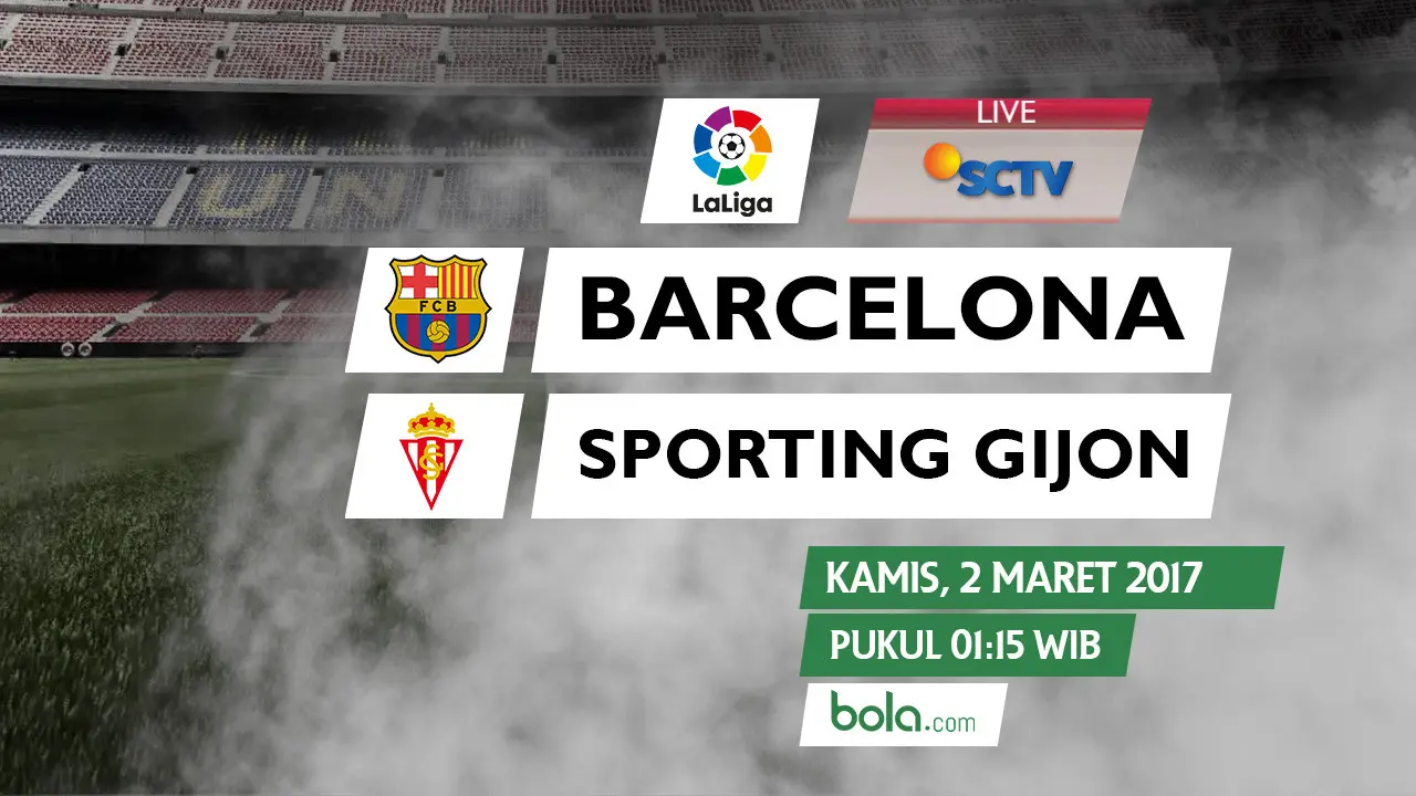 La Liga_Barcelona vs Sporting Gijon (Bola.com/Adreanus Titus)
