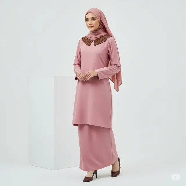 8 Model Gamis Polos Kombinasi Batik Sedikit: Tampil Elegan dengan Sentuhan Etnik