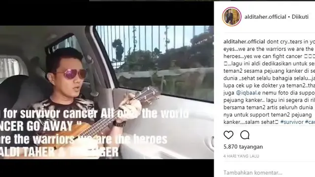 Aldi Taher Tulis Lagu Cancer Go Away