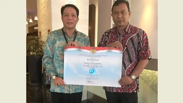 Kota Bitung Terima Penghargaan SAKIP Award 2018 Kategori B dari Menpan-RB