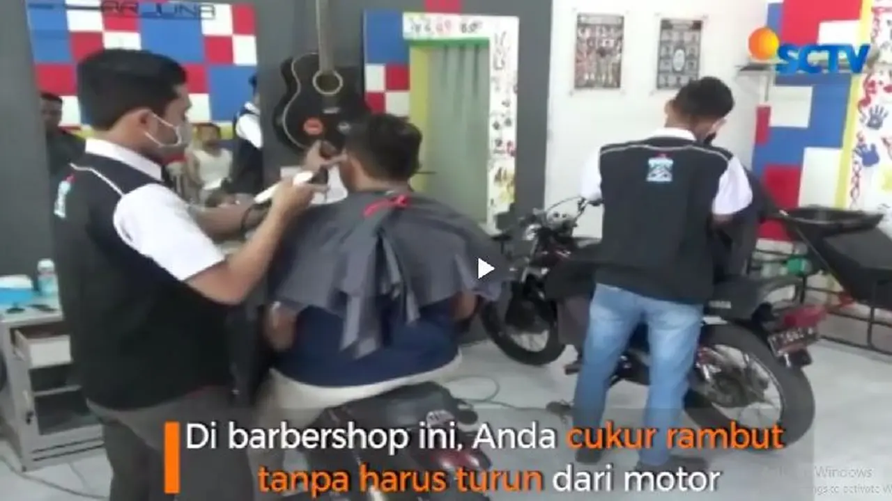 Tempat cukur rambut drive thru (Foto:Istimewa)