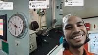 Pria ini rekam kejadian horor kursi yang tiba-tiba bergerak sendiri di dalam kapal. (Sumber: TikTok/asnawihamdan)