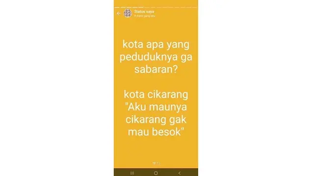7 Status WhatsApp Ini Receh Banget, Bikin Senyum Sendiri