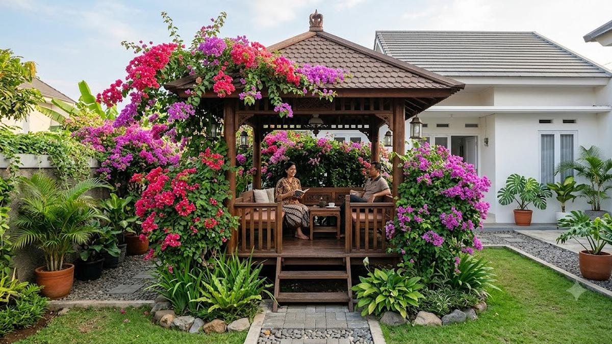 15 Tanaman yang Cocok Mengelilingi Gazebo, Taman Rumah Lebih Asri dan Menawan