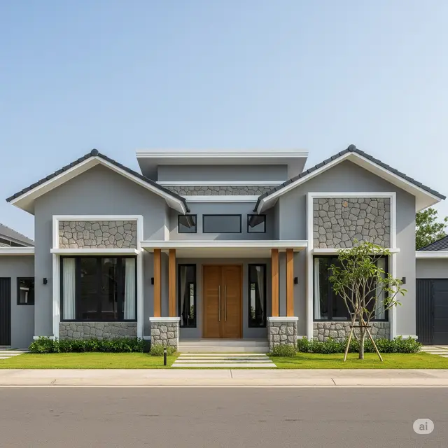 11 Inspirasi Gambar Rumah Sederhana Tampak Depan untuk Hunian Impian.