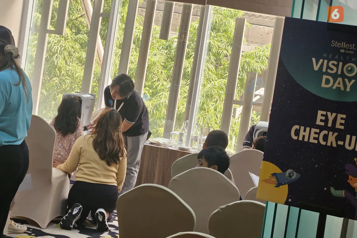 Mata Minus Anak, Miopia, Cek Mata, Kacamata oleh Aditya Eka Prawira (Foto: Aditya Eka Prawira/Liputan6.com))
