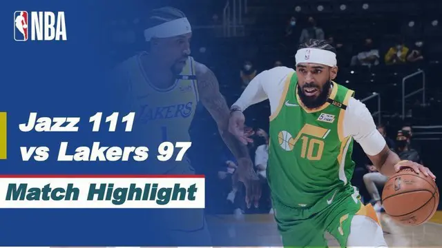 VIDEO: Highlights NBA, LA Lakers Tunduk dari Utah Jazz 97-111