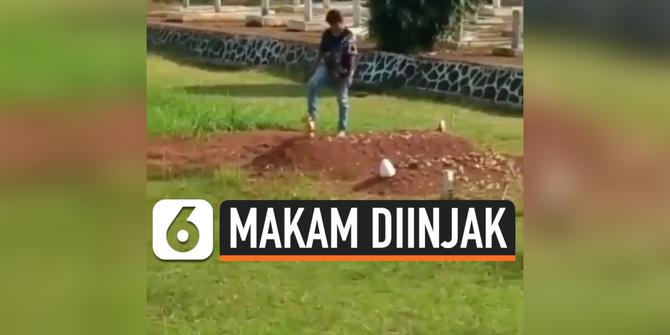 VIDEO: Remaja Jadikan Makam Pahlawan Lelucon, Sampai Diinjak-Injak