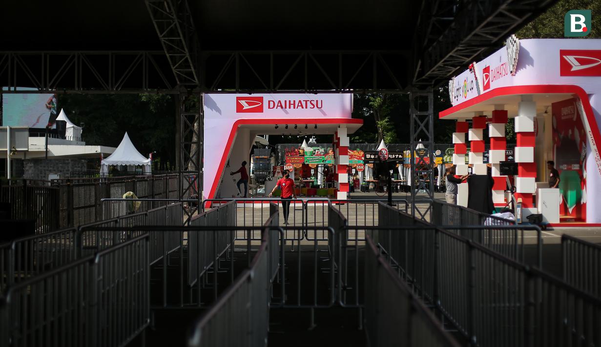 <p>Suasana Istora Senayan, Jakarta menjelang Indonesia Masters 2023 pada Senin (23/01/2023). Ajang ini nantinya akan berlangsung dari 24 hingga 29 Januari 2023. (Bola.com/Bagaskara Lazuardi)</p>
