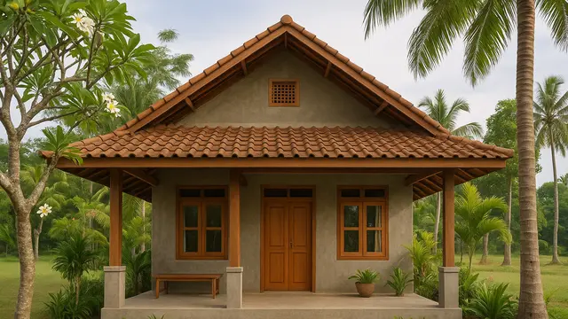 Desain Rumah Beton Tembok Sederhana 6x9 di Desa (Image by ChatGPT)