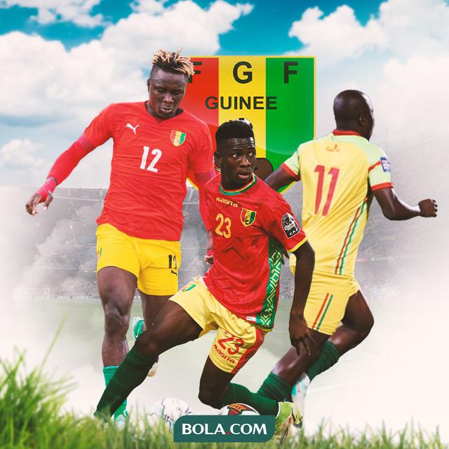 Ilustrasi - Pemain Guinea U-23: Aguibou Camara, Ousmane Camara, Naby Oulare