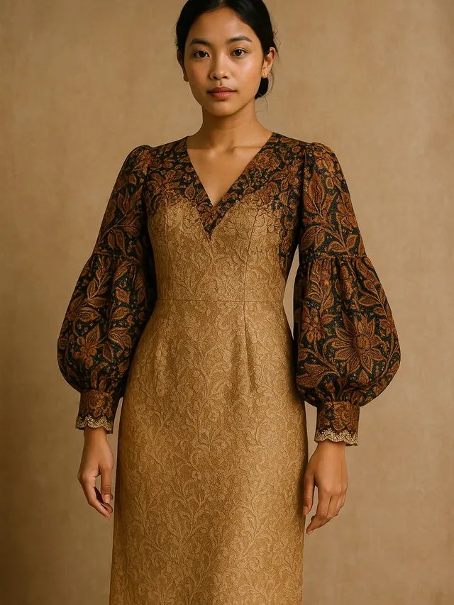 Model Batik Brokat Sambungan (Image by ChatGPT)