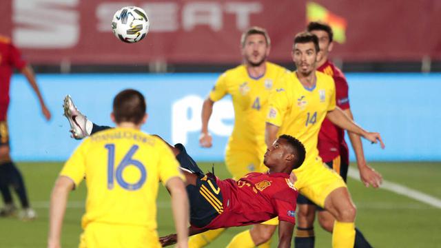 Ansu Fati Cetak Rekor, Spanyol Taklukkan Ukraina di UEFA Nations League