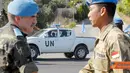 Citizen6, Lebanon: Calon Komandan Sektor Timur UNIFIL, Brigadir Jenderal Fernando Gutierrez  Diaz De Otazu mengunjungi Area Operasi Indobatt di Sensitive Area Blue Line yang merupakan perbatasan Lebanon – Israel, Jumat (5/8). (Pengirim: Badarudin Bakri)