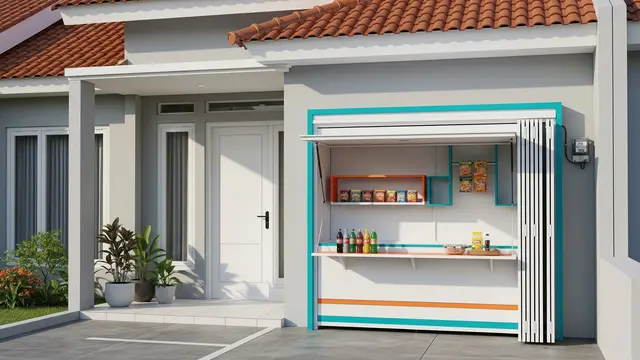 Inspirasi Warung Mini di Rumah Type 45 yang Tetap Rapi dan Tidak Mengganggu Parkiran