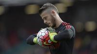 Kiper Manchester United asal Spanyol, David de Gea. (AFP PHOTO / Oli Scarff)