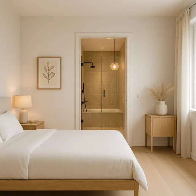 Inspirasi Kamar Tidur dengan Kamar Mandi