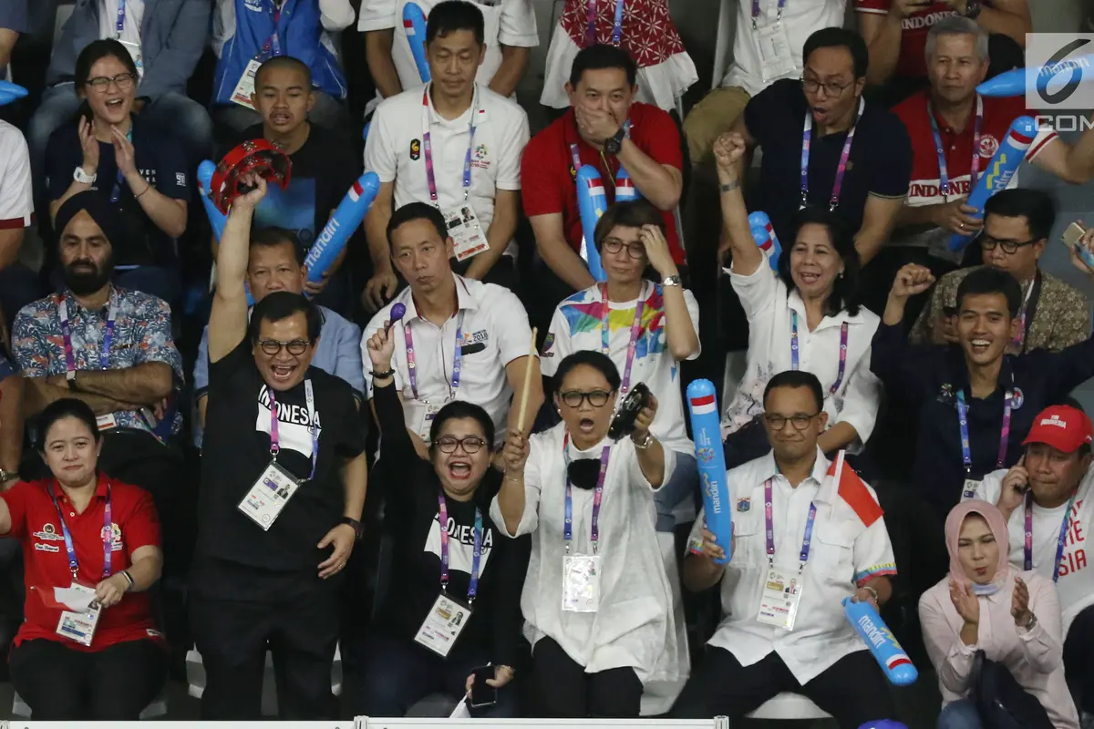 Saksikan Laga Final, Megawati dan Menteri Jokowi Terlihat Tegang di Istora
