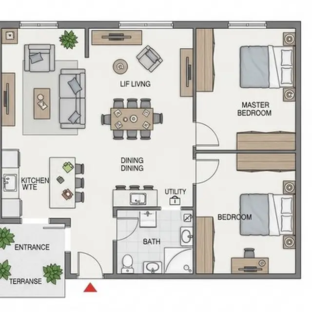 Rumah 9x6 meter (Ilustrasi AI)