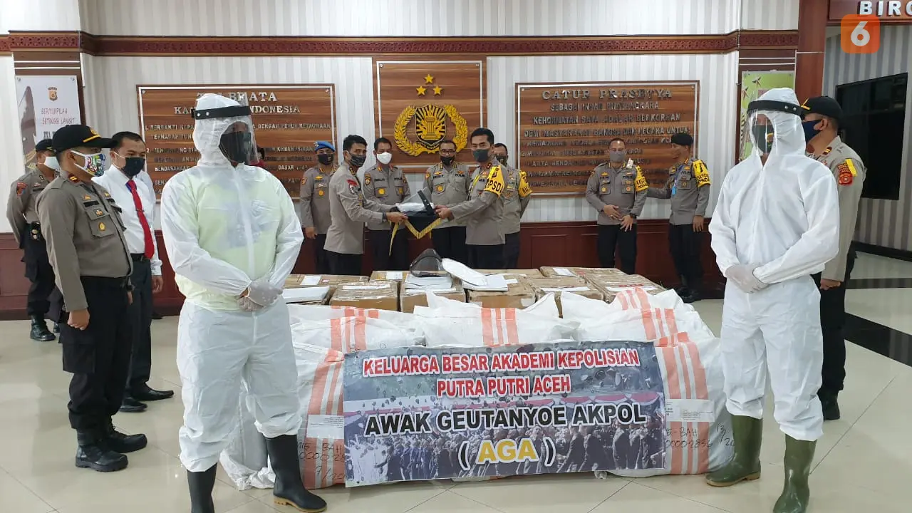 Keluarga Besar Akpol Awak Geutanyoe Aceh Sumbang 500 APD untuk Polda Aceh