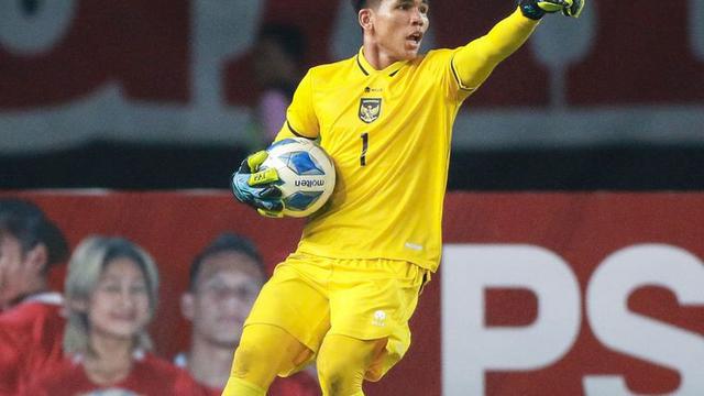 Kiper Timnas Indonesia U-19, Cahya Supriadi (c) Bola.net/Bagaskara Lazuardi