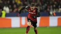 Florian Wirtz dari Bayer Leverkusen beraksi di Liga Champions 2024/2025.