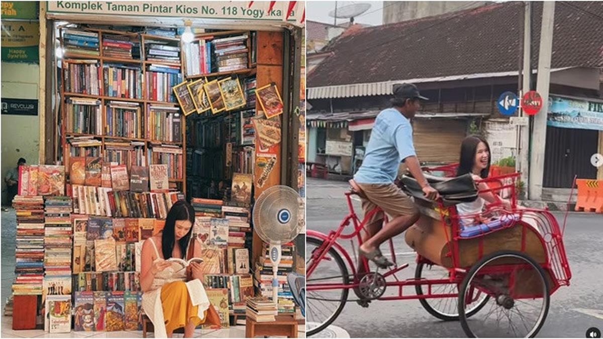 7 Potret Laura Basuki Jalan-Jalan di Jogja, Kunjungi Pasar Buku hingga Gumuk Pasir