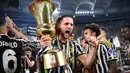 Gelar juara Coppa Italia musim 2023/2024 menjadi raihan yang ke-15 bagi Juventus. (Isabella BONOTTO/AFP)