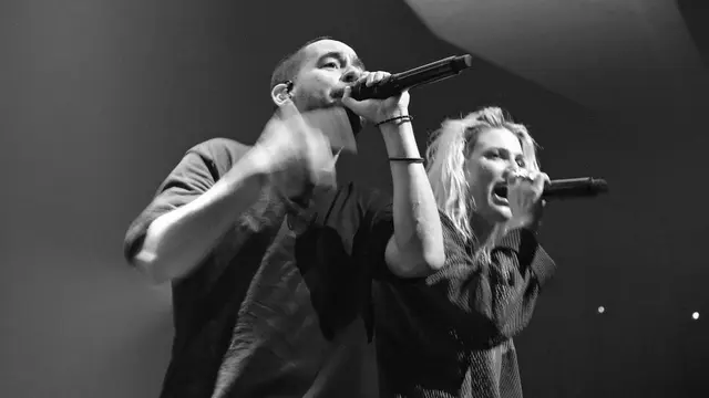 Emily Armstrong dan Mike Shinoda (https://www.instagram.com/p/C_jmRgtS-Sv/)