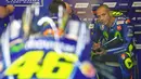 Pebalap Movistar Yamaha, Valentino Rossi berada pada peringkat keempat trending riders, Rossi memperoleh 15% total mention. (EPA/Luca Zennaro)