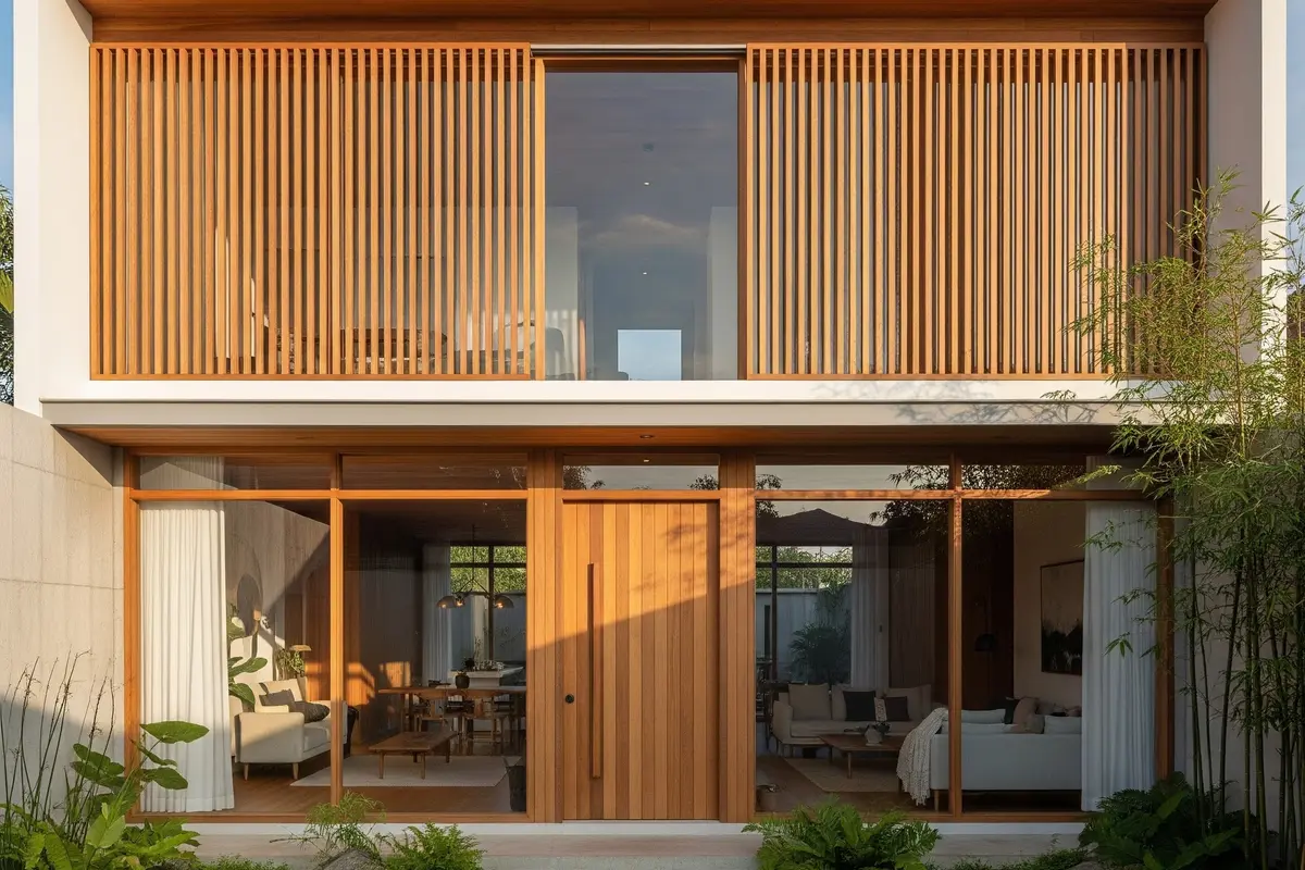 Model Rumah Minimalis Modern dengan Aksen Kayu