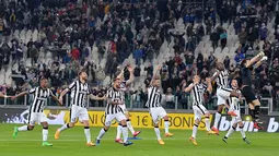 1. Juventus berhasil melalui 20 pertandingan di Serie A tanpa kekalahan, mulai dari 1 November 2014 sampai 4 April 2015. (EPA/Di Marco)