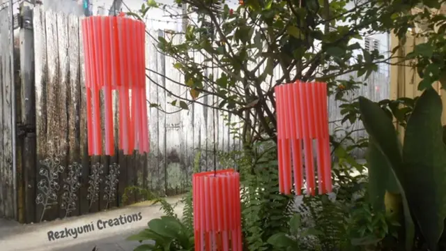 Cara membuat lampion sederhana dari botol bekas dan sedotan