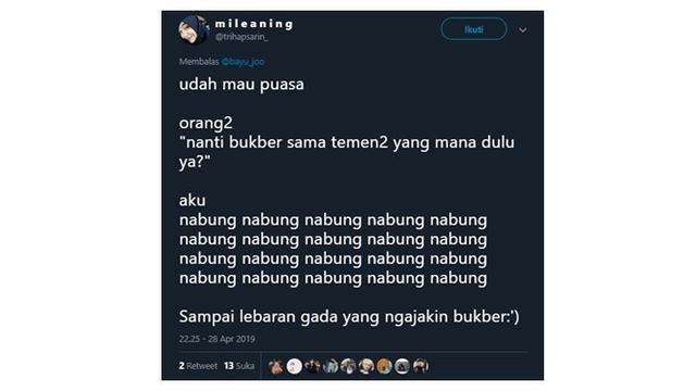 Curhatan Netizen Soal Udah Mau Puasa