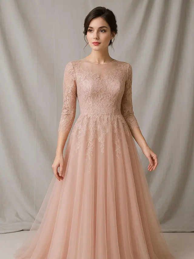 Dress Brokat Modern yang Anggun untuk Pesta