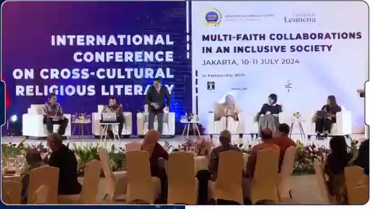 "International Conference on Cross-Cultural Religious Literacy" yang diselenggarakan oleh Kementerian Luar Negeri RI dan Institut Leimena di Jakarta, Kamis (11/7/2024).