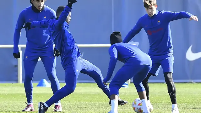 Latihan Barcelona Jelang vs Real Madrid di Semifinal Copa Del Rey
