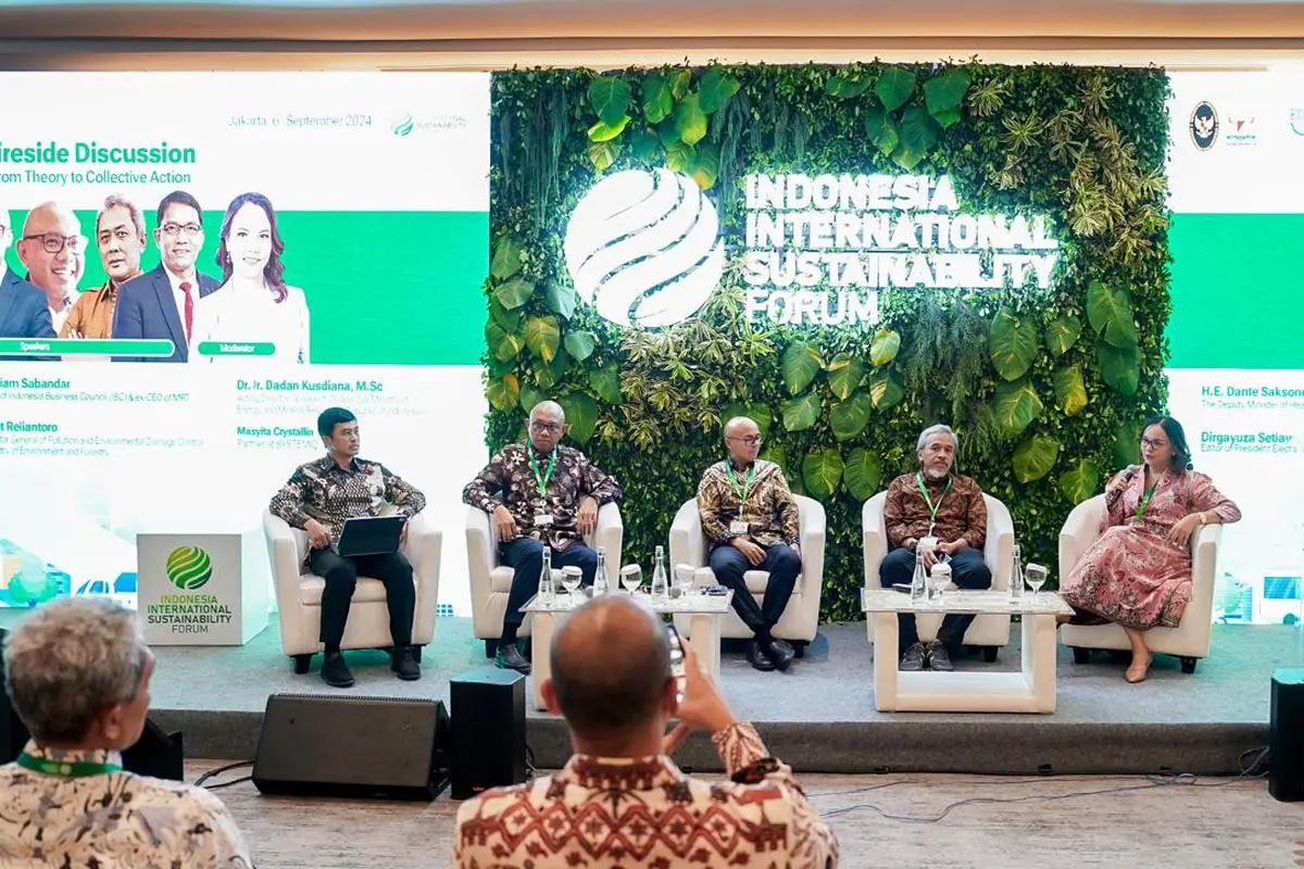 Co-Founder Yayasan Udara Anak Bangsa atau Bicara Udara, Ratna Kartadjoemana dalam diskusi tematik ISF 2024, di JCC Senayan, dikutip Sabtu (7/9/2024).